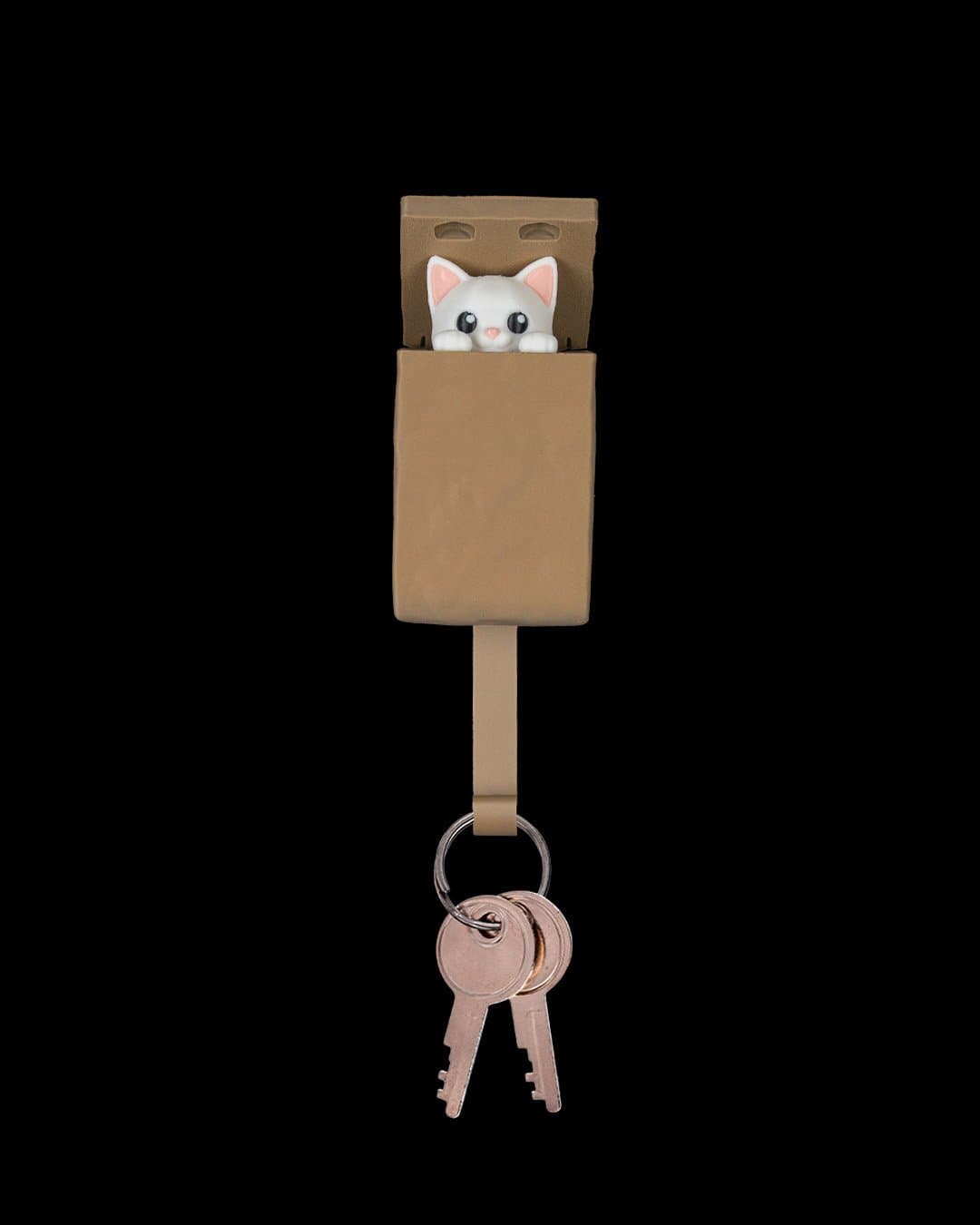 Porta-Chaves de Parede Gato na Caixa
