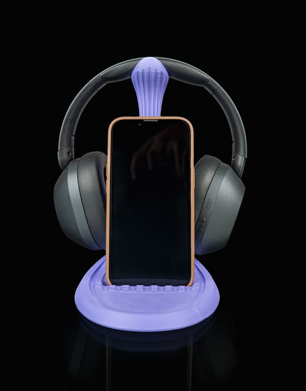 Suporte Fluido para Auscultadores e Telemóvel