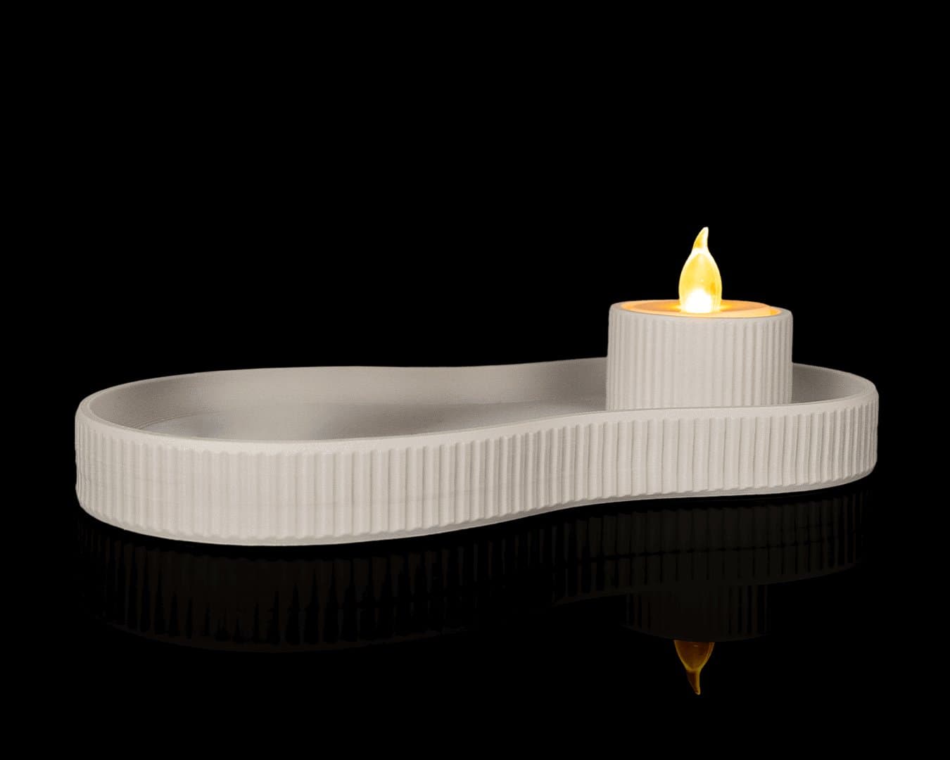 Bandeja Orgânica com Porta-Velas