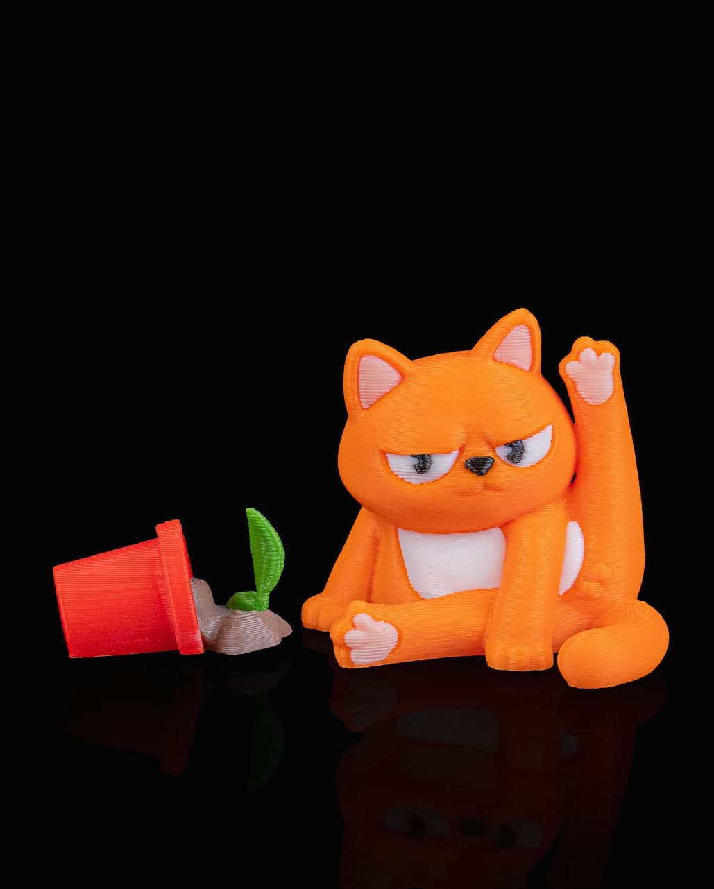 Gato e o Vaso Partido