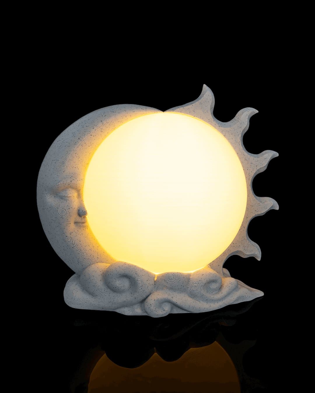 Suporte de Bola de Cristal Sol e Lua
